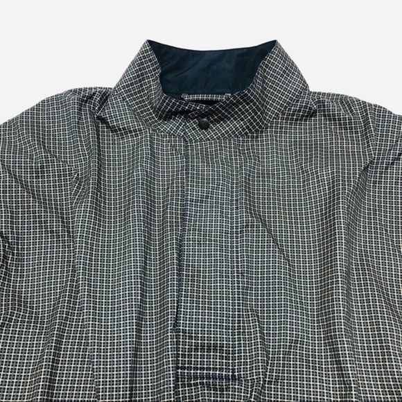 Dryjoys By Footjoy Plaid Checks Golf Jacket Large Brown Blue lightweight - Picture 2 of 10